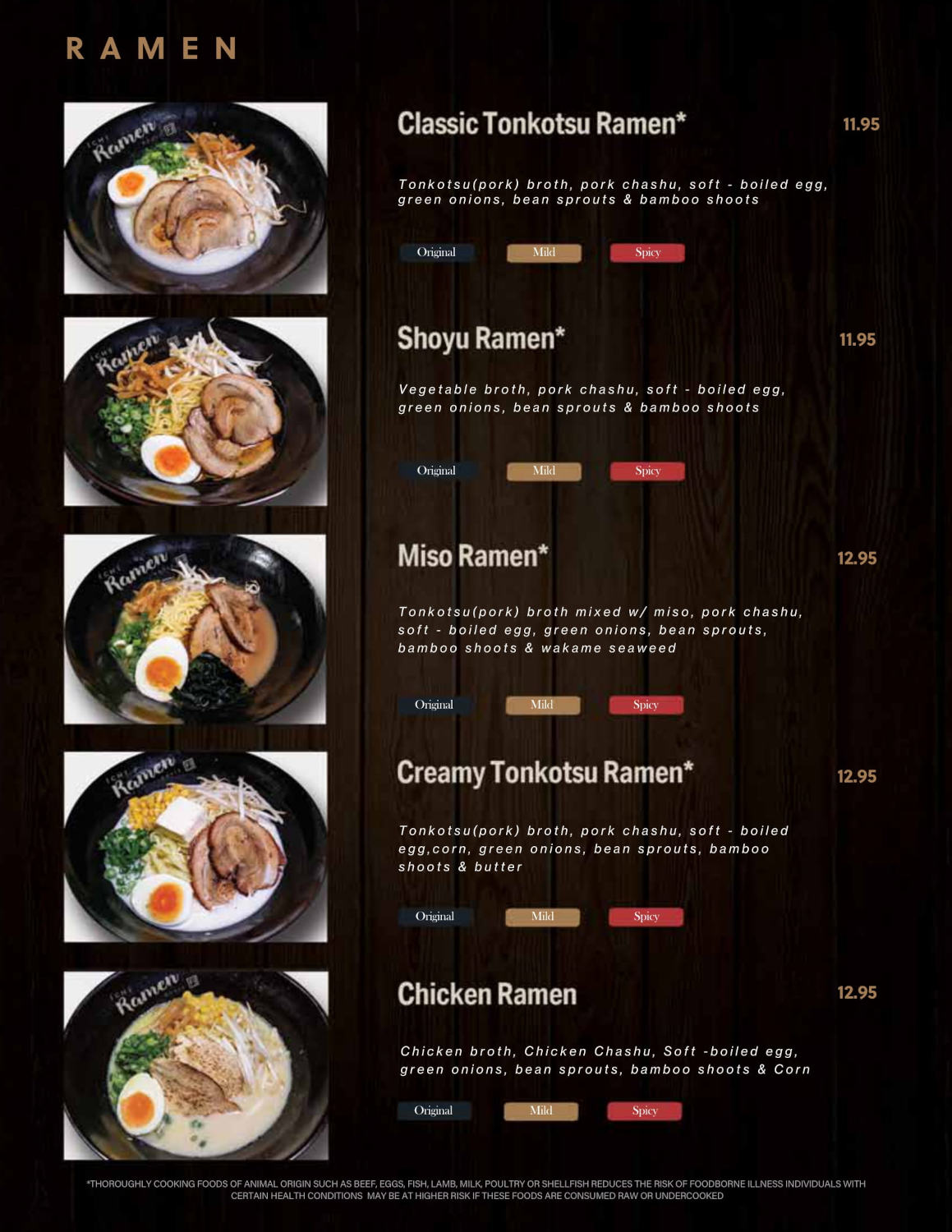 Ichi Ramen menu 2