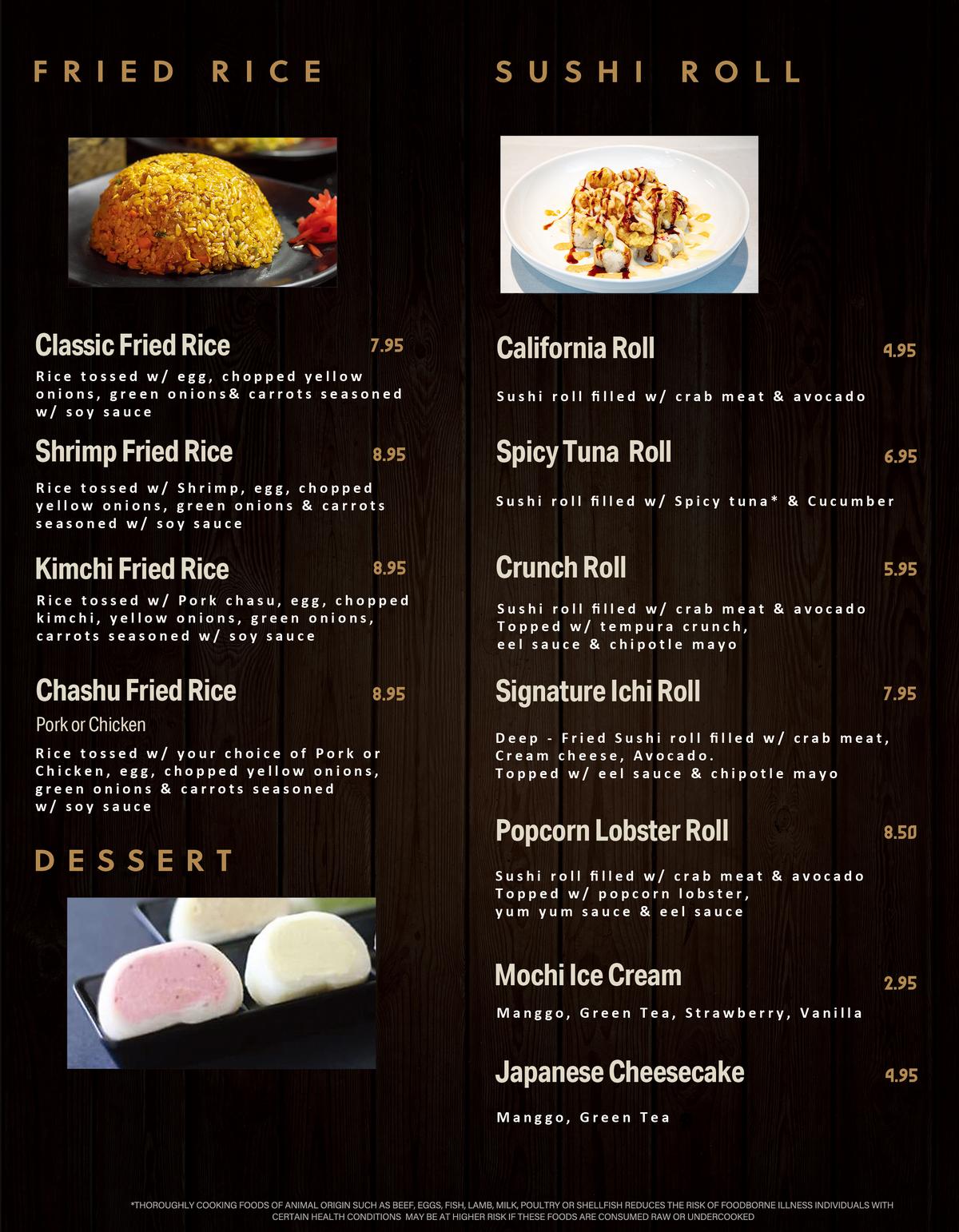 Ichi Ramen menu 5