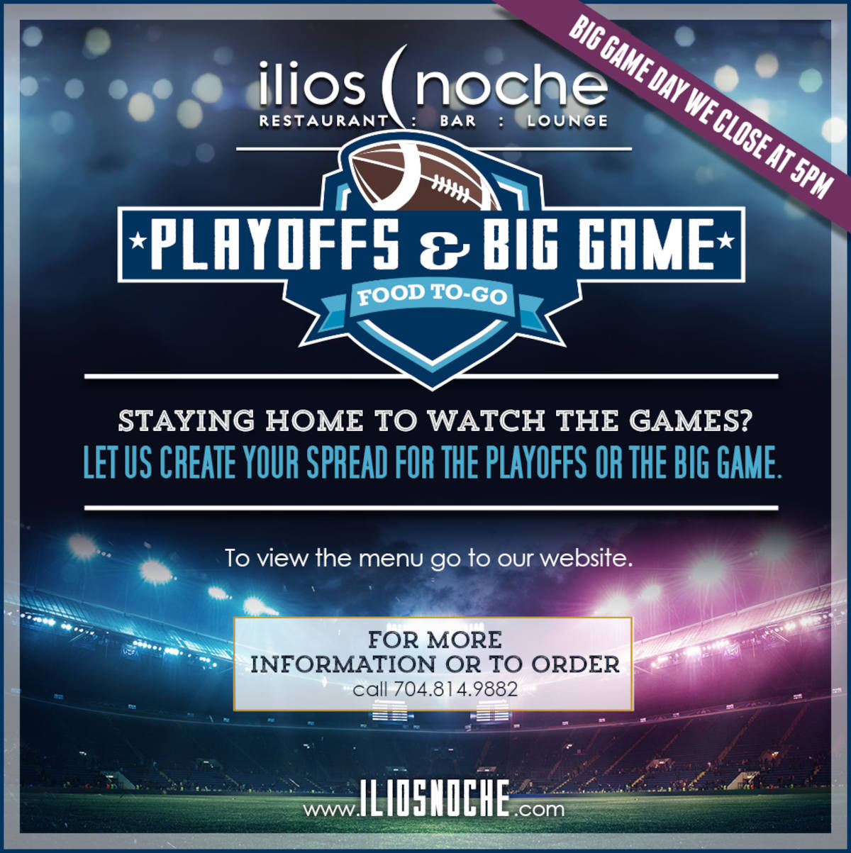Playoffs and big game promo