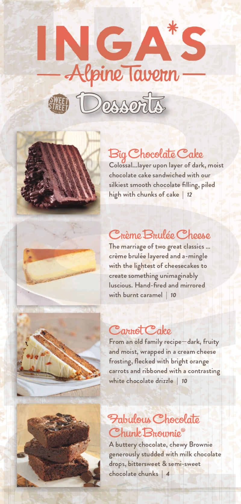 desserts list 1