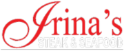 Irina's Steak and Seafood logo scroll