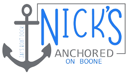 Nick's anchored on boone logo