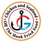 JG Chicken & Seafood Mableton logo scroll