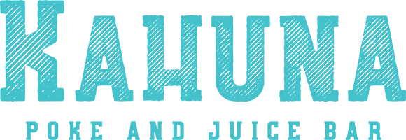 Kahuna Poke and Juice Bar logo scroll