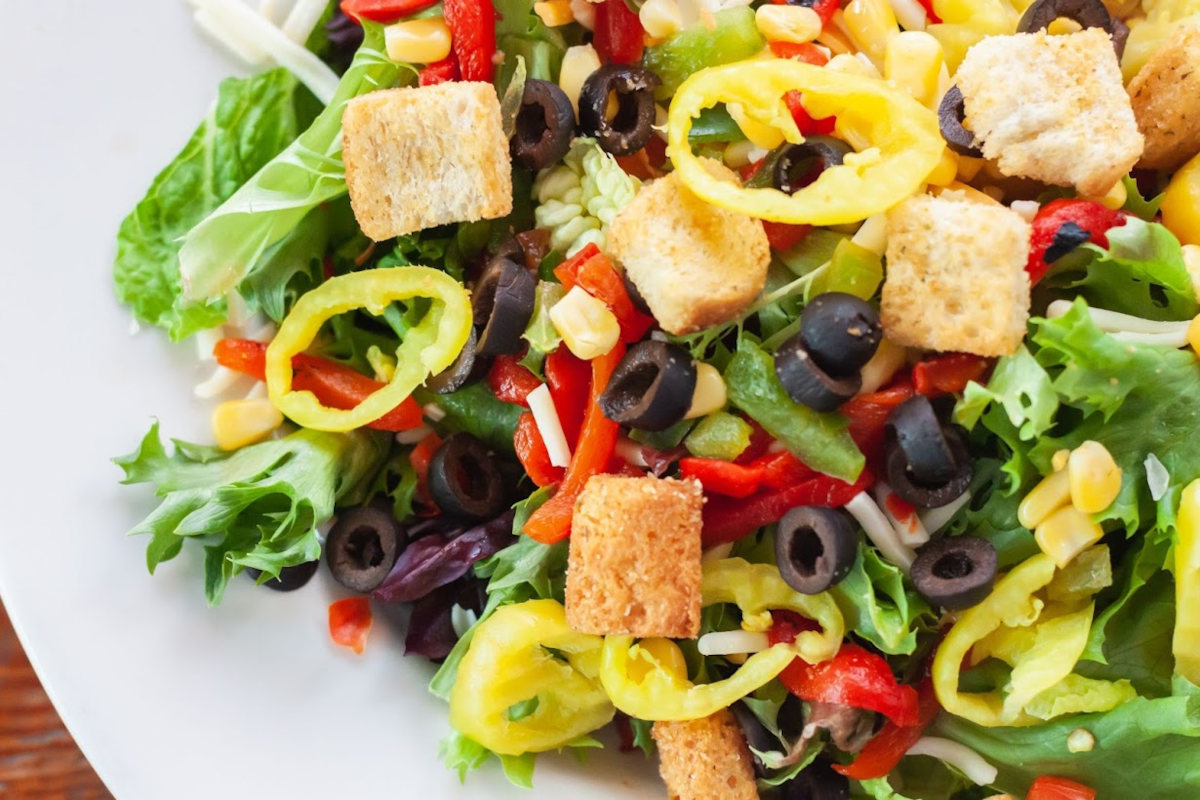 Build Your Own Salad with Olives, Banana Peppers