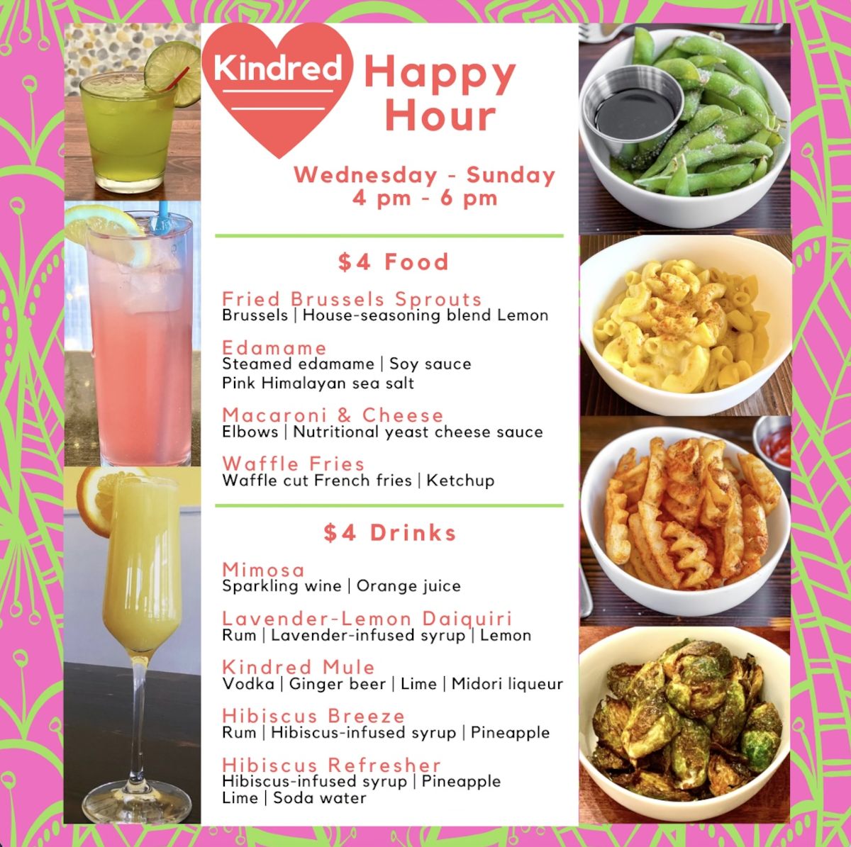 Happy Hour menu