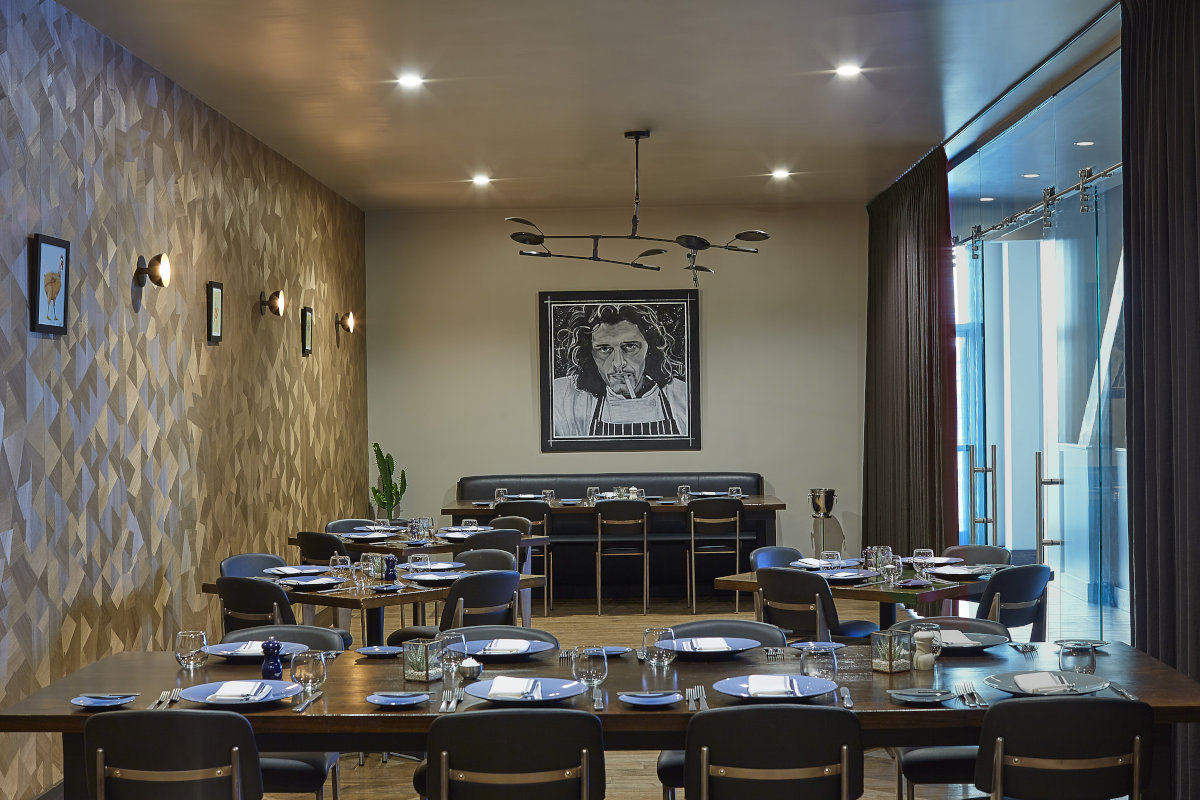 private dining area, painting of chef Marco Pierre White