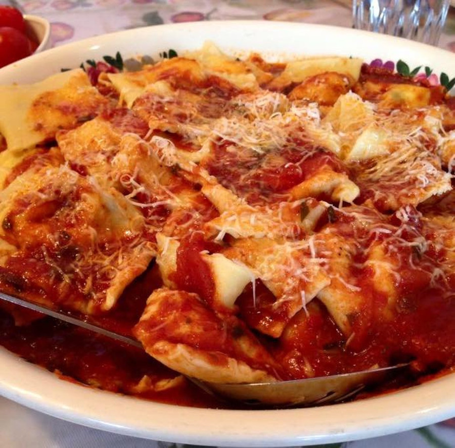 Italian pasta on a plate