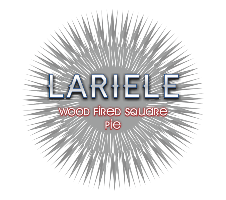 Lariele Wood Fired Square Pie logo scroll