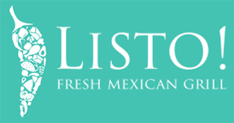 Listo! Fresh Mexican Grill logo scroll