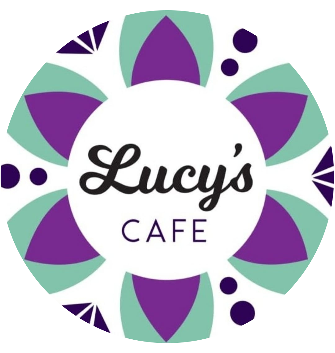 Lucy's Cafe logo scroll