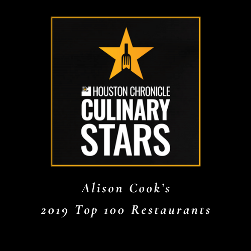 Alison Cook's 2019 Top 100 Restaurants badge