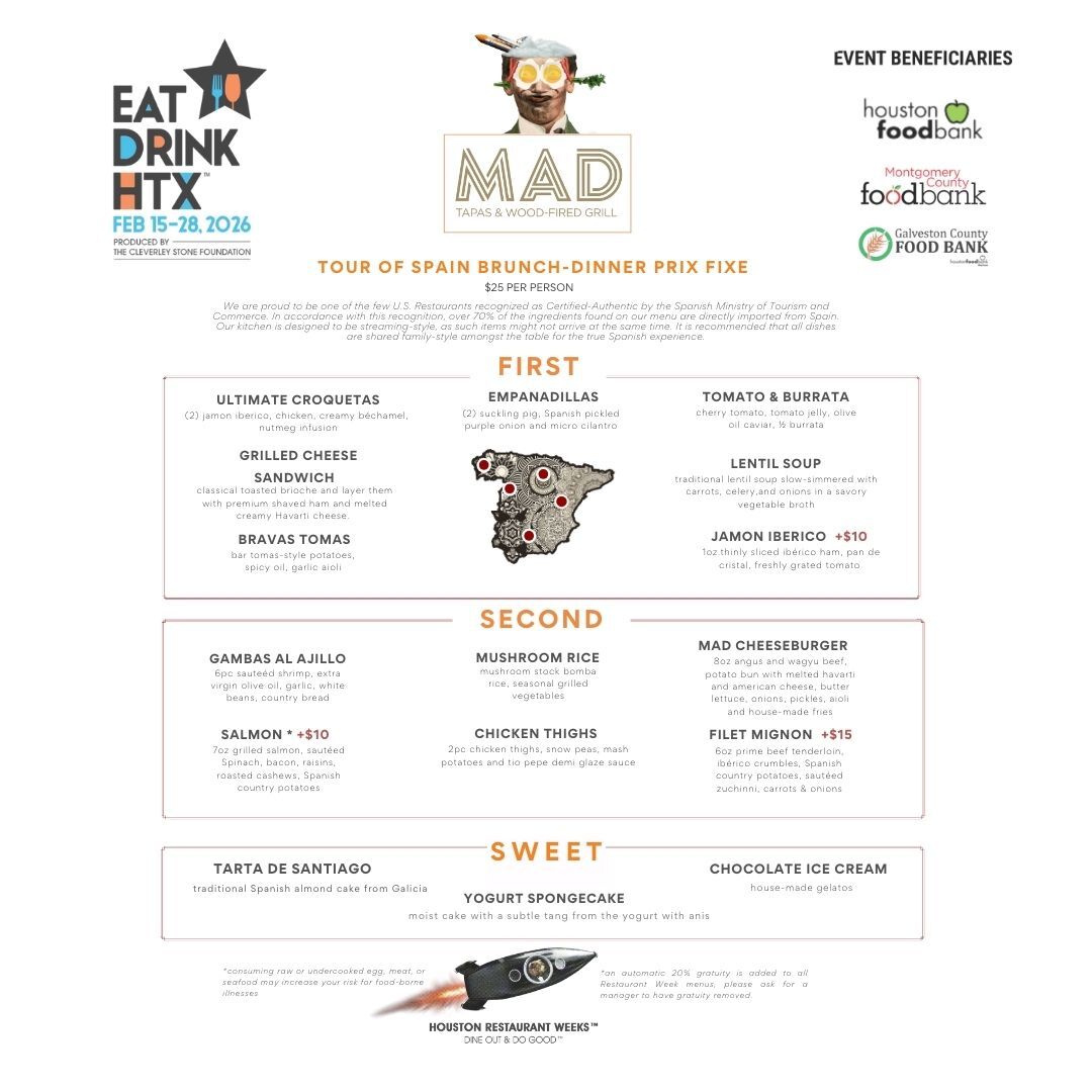 Tour Of Spain Brunch-Dinner Prix Fixe