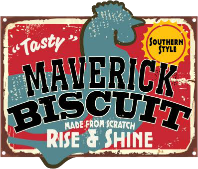 Maverick Biscuit logo scroll