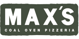 Max’s Coal Oven Pizzeria logo scroll