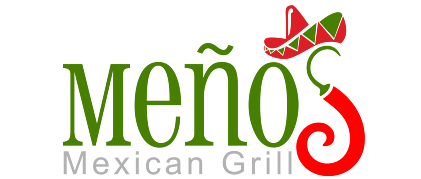 Meno's Mexican Grill logo scroll
