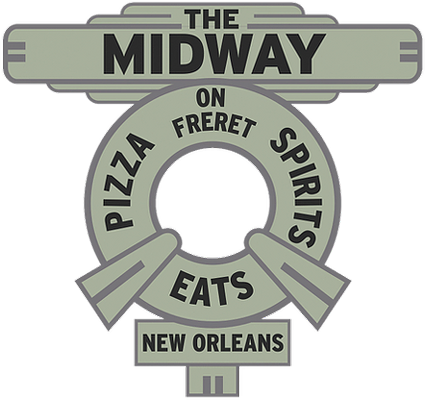 Midway Pizza logo scroll
