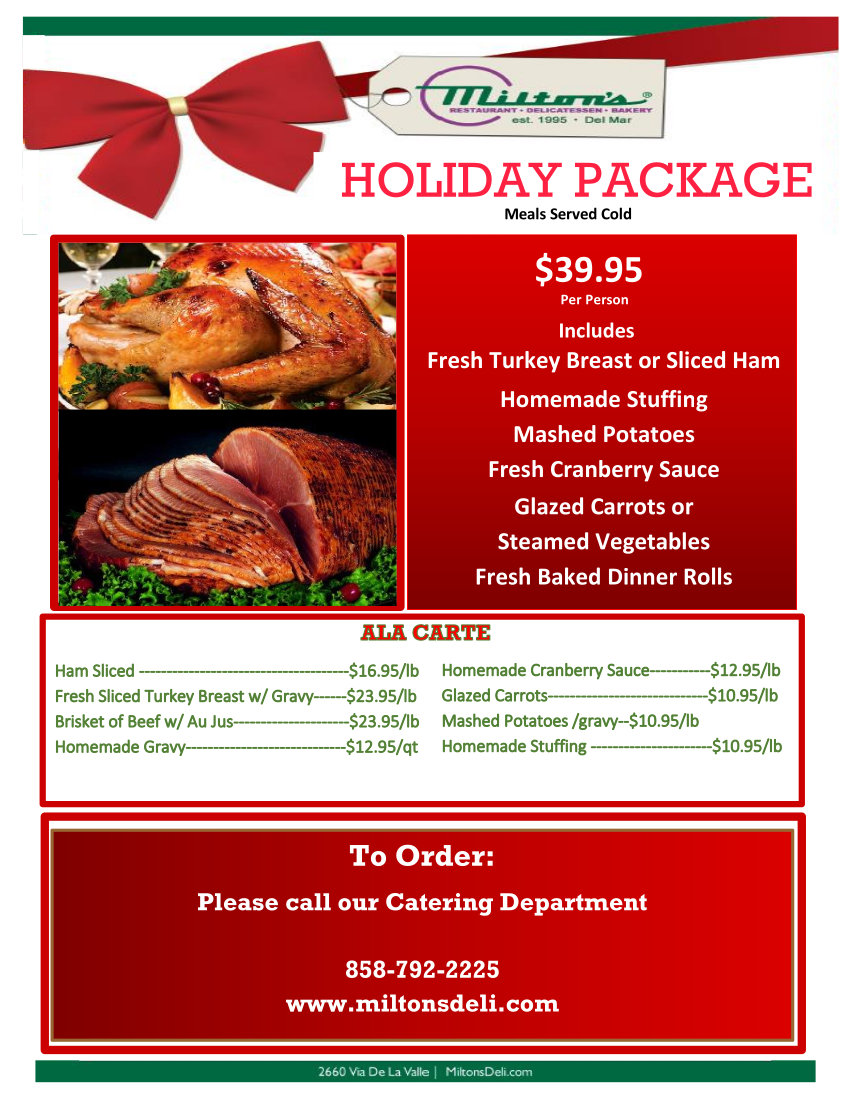 Holiday package flyer