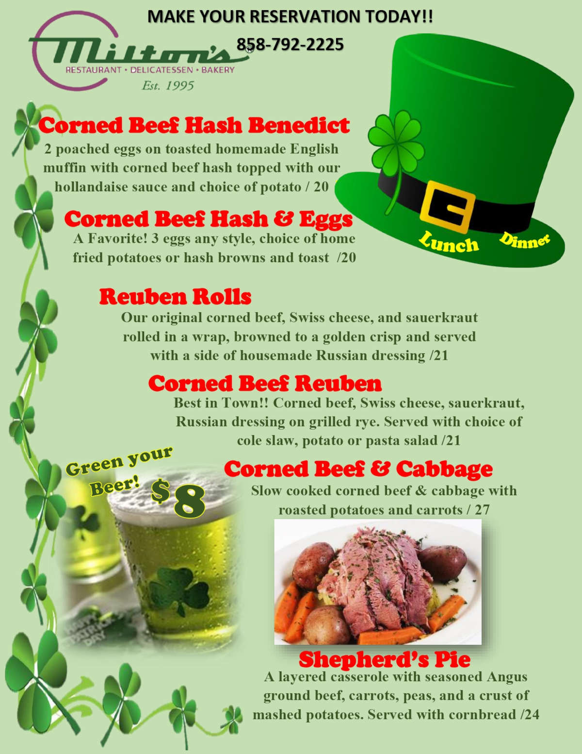 The St. Patricks day flyer