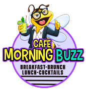 Cafe Morning Buzz logo scroll