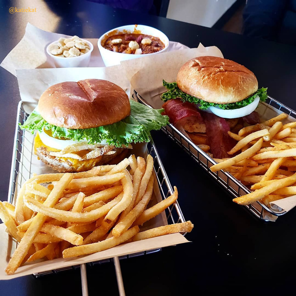 burgers, fries, sides