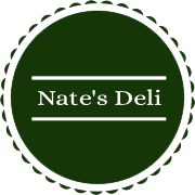 Nate's Deli logo scroll