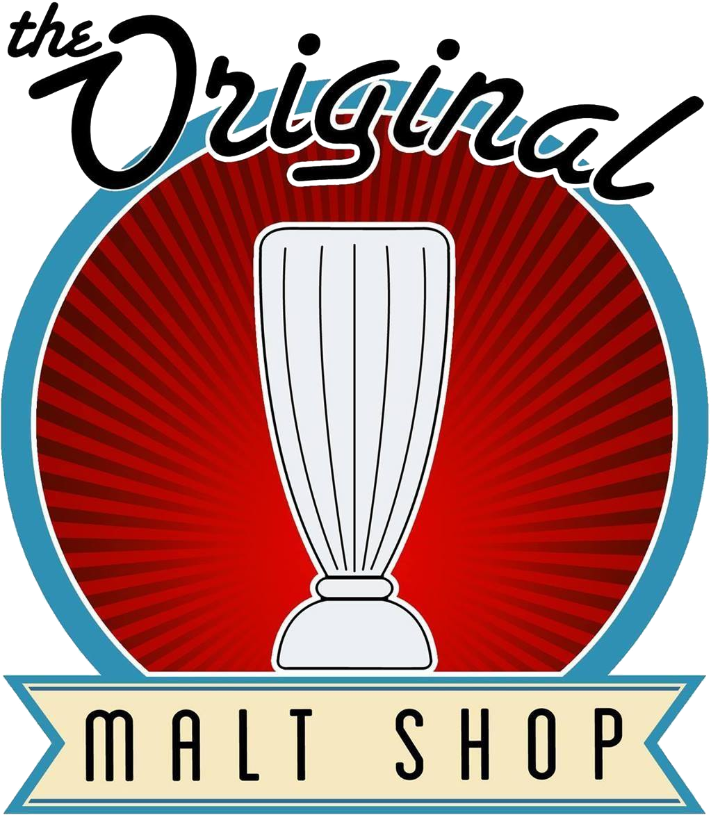 Original Malt Shop logo scroll