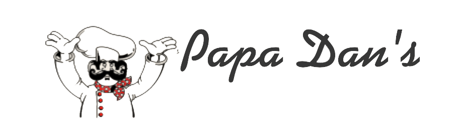 Papa Dan’s Pizza and Pasta logo scroll