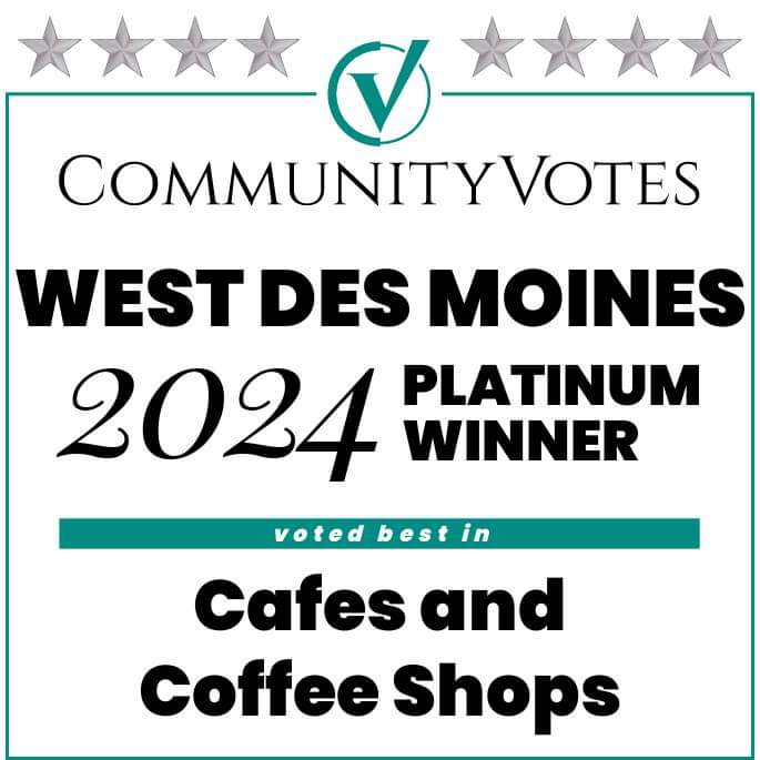 2024 Platinum winner voted best in Cafes and Coffee Shops