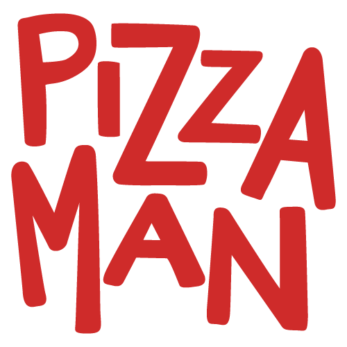 Pizza Man logo scroll