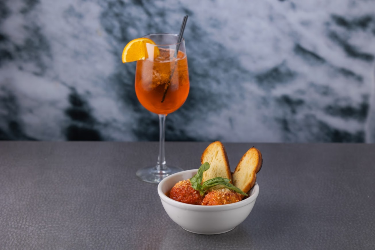 Meatballs and cocktail