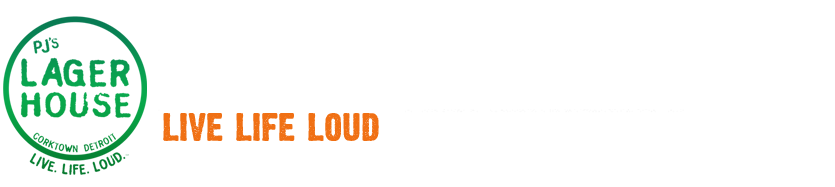 PJ's Lager House logo scroll
