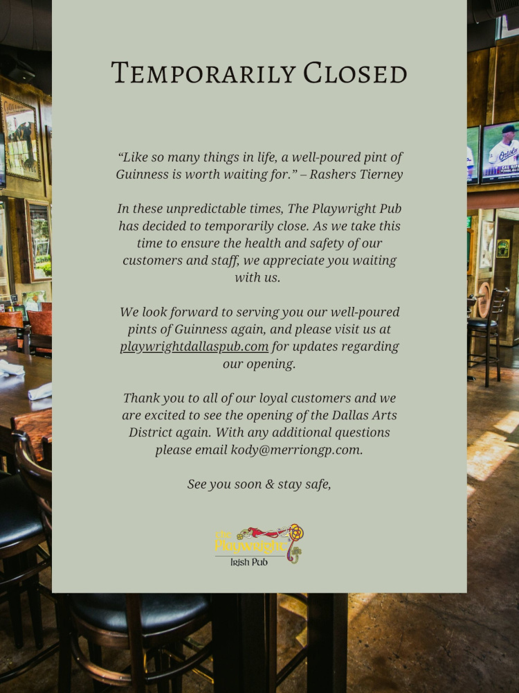The Rooster Tavern temporarily closed info