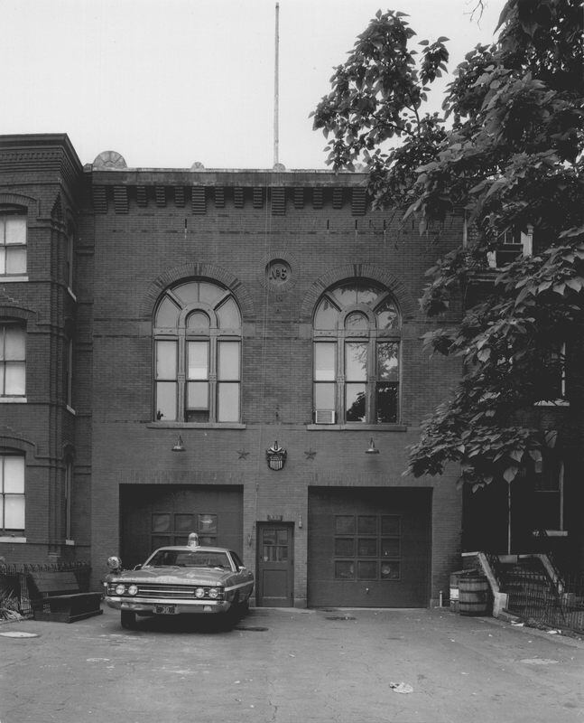 Historic black and white photo of Old Engine Company No. 6, DC's oldest firehouse