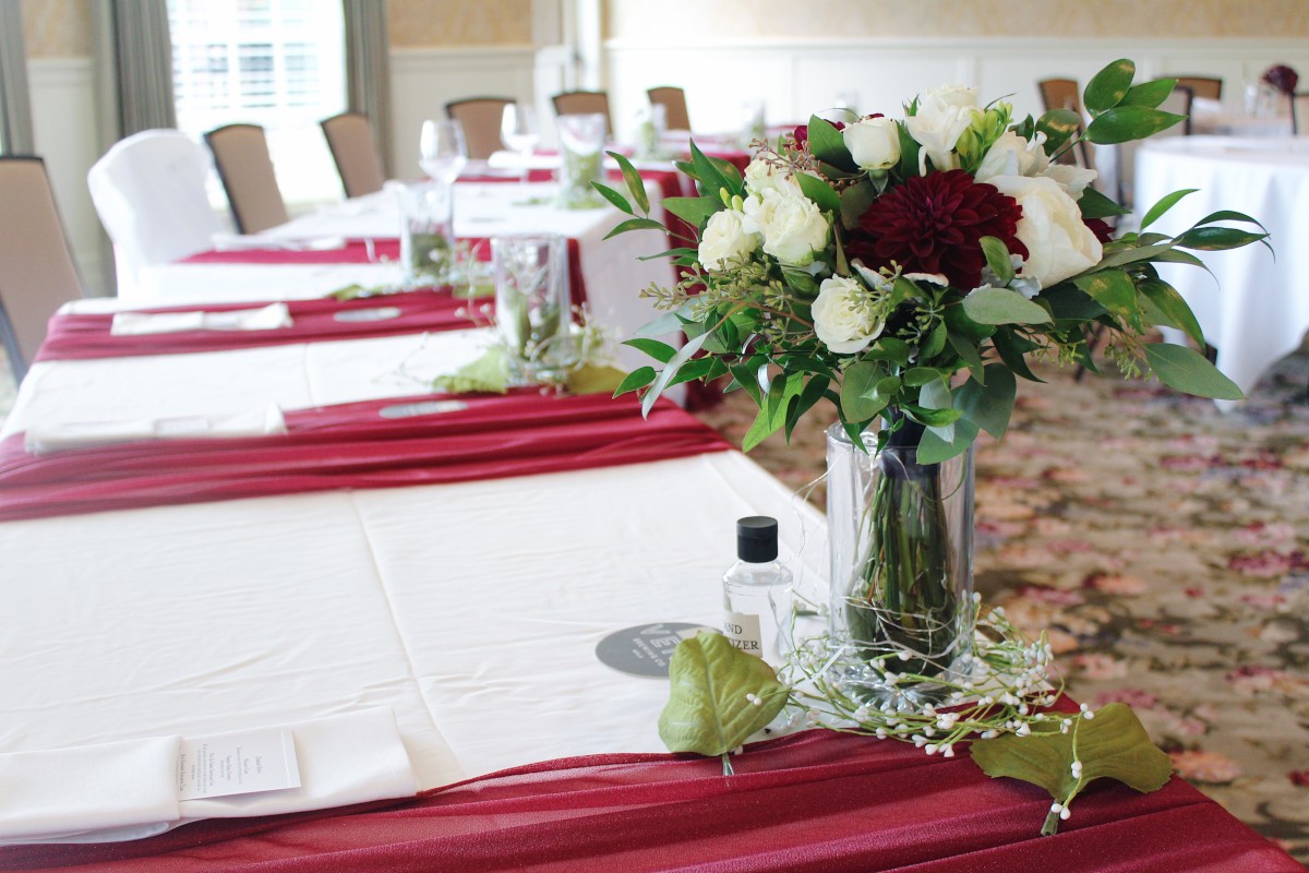 Interior, table ready for celebration