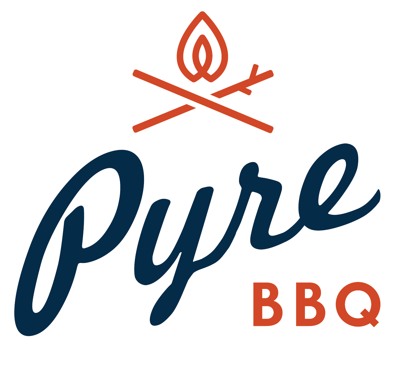 Pyre BBQ logo scroll