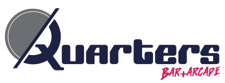 Quarter's Bar + Arcade logo scroll