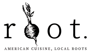 Root-American Cuisine, Local Roots logo scroll