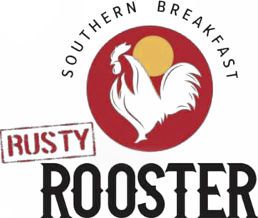 Rusty Rooster logo scroll