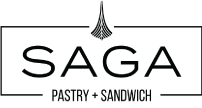 Saga Pastry + Sandwich logo scroll
