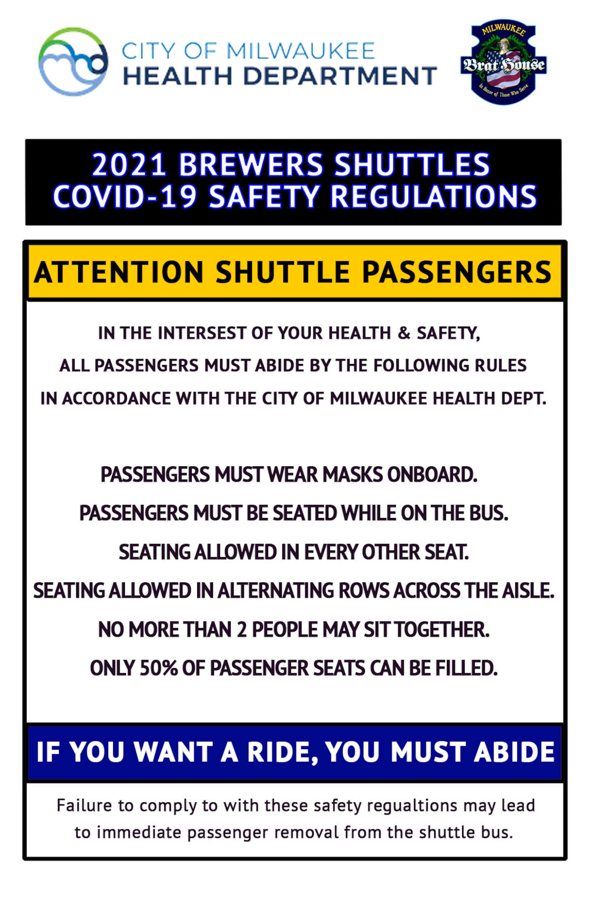 Milwaukee Brat House Shorewood - Covid Safety
