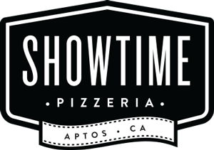 Showtime Pizzeria logo scroll