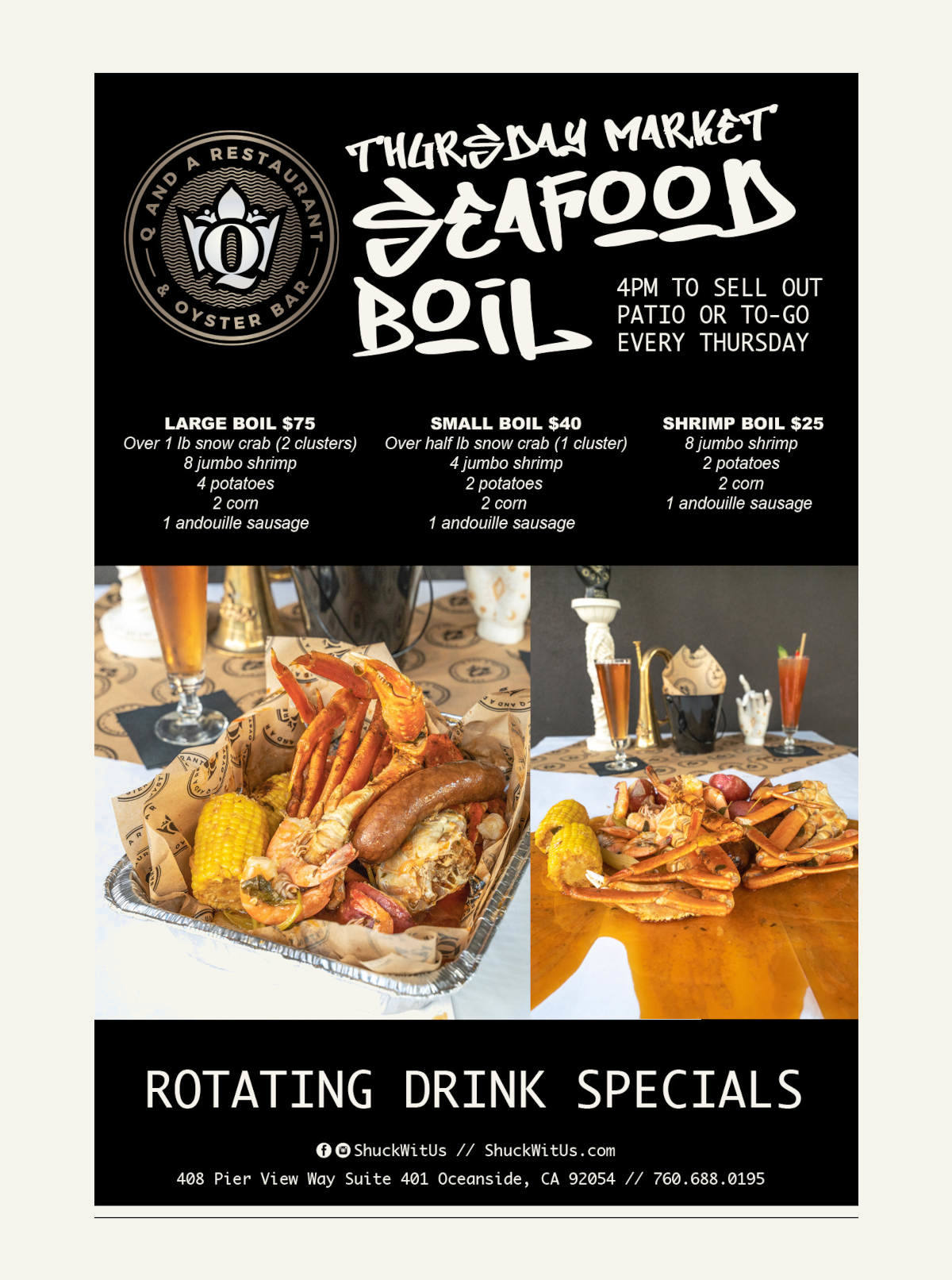 Thursday Market Seafood Boil Flyer