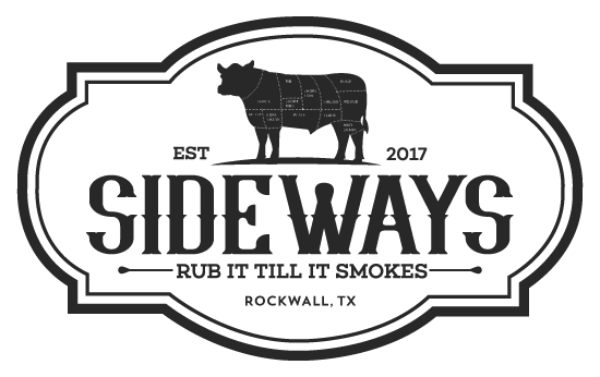 Sideways BBQ logo scroll