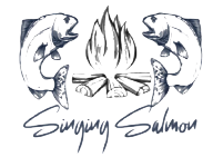 Singing Salmon Saloon logo scroll