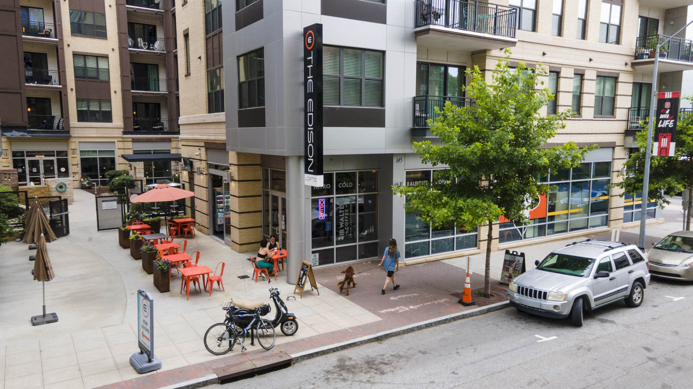 Exterior, building and patio