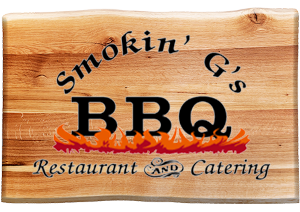 Smokin' G's BBQ Catering logo scroll