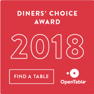 OpenTable diners choice award 2018