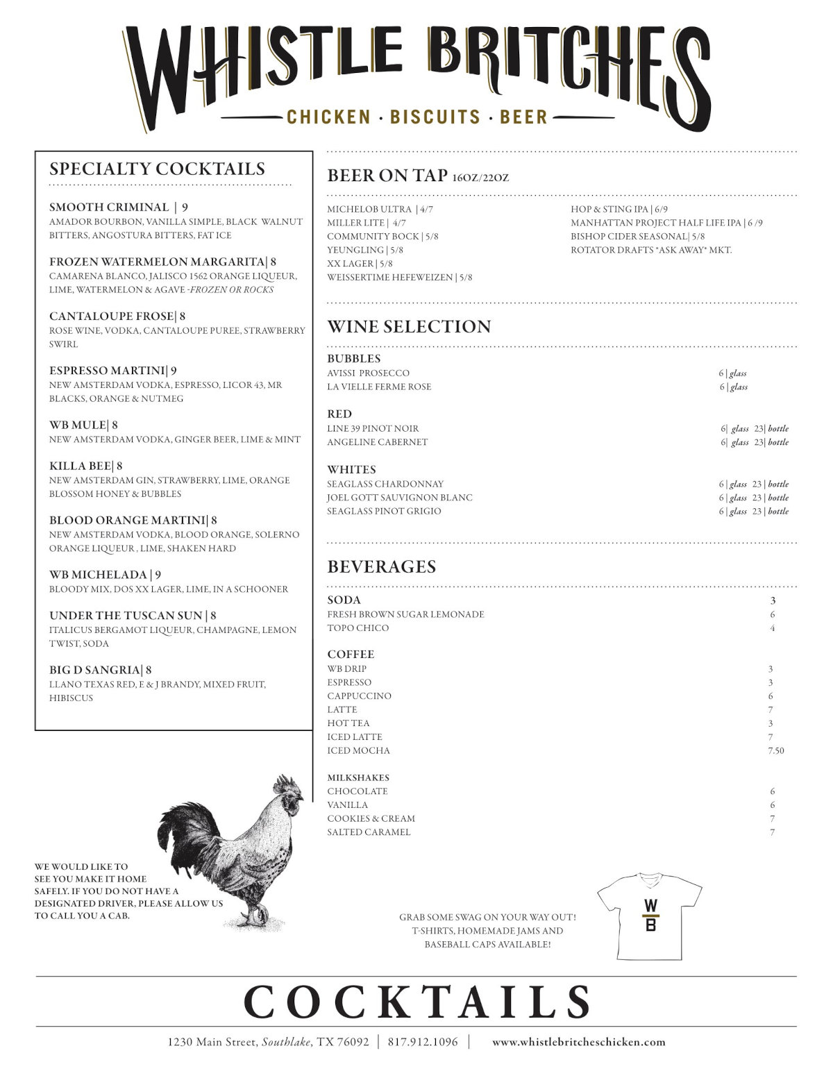 Whistle Britches lunch and dinner menu 4