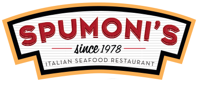 Spumoni's Restaurant logo scroll
